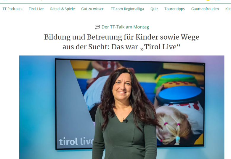Barbara Benoist-Kosler beim Tirol-Live-Interview am 25.09.2023