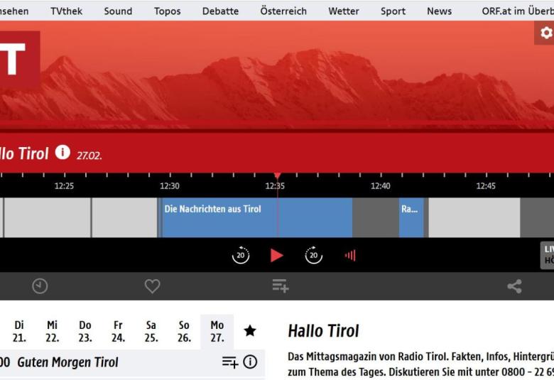 Radio Tirol berichtete über die Tagung "Gesunde Schule Tirol"