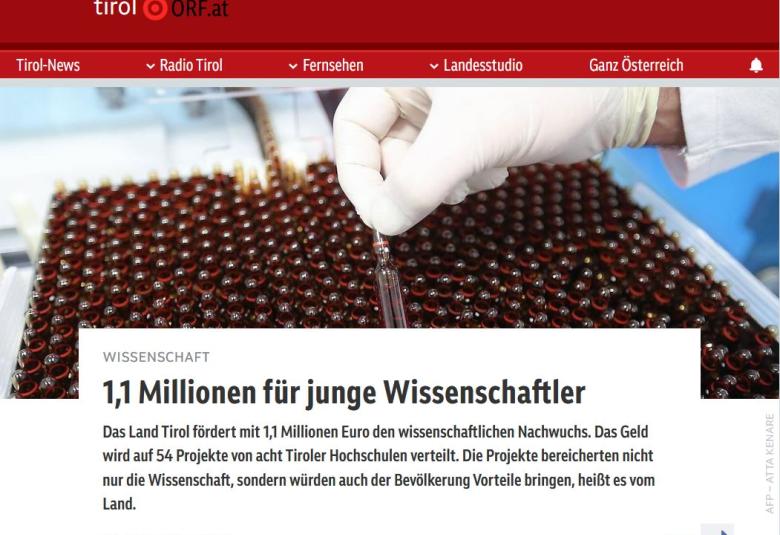 Die Forschenden Martina Überall und Simone Baumann erhielten den Zuschlag der Tiroler Nachwuchsforscher:innenförderung.