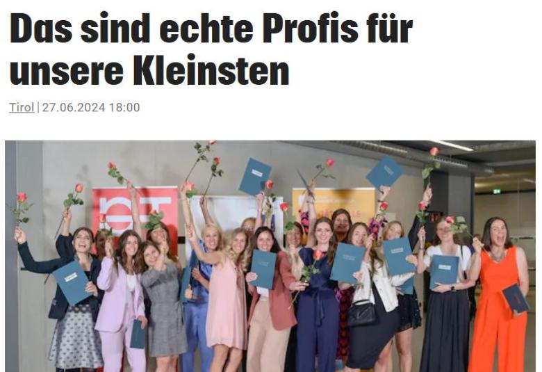 16 von 23 Absolventinnen nahmen an der Akademischen Feier teil.