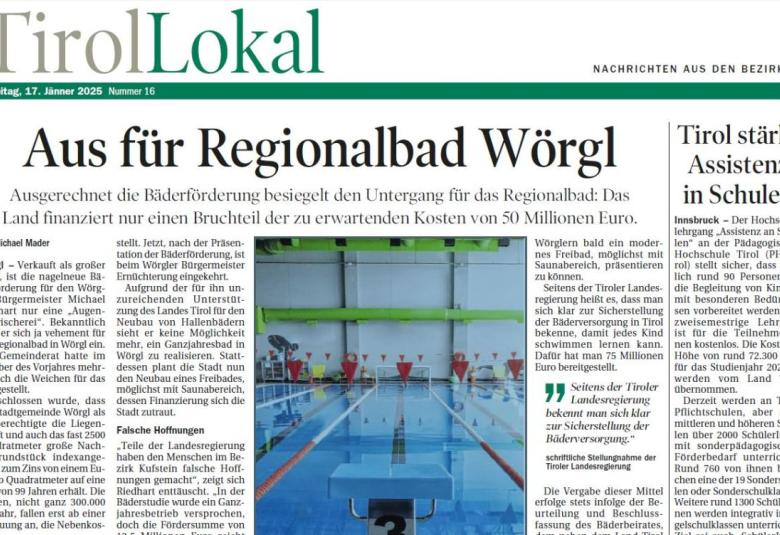 Die Tiroler Tageszeitung berichtet über Assistenz an Schulen.