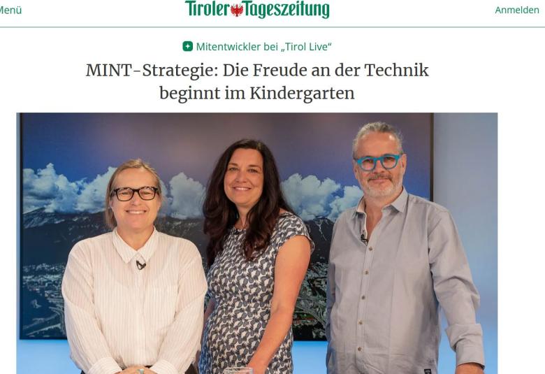 Barbara Benoist-Kosler und Walter Vigl im TV-Studio der Tiroler Tageszeitung.