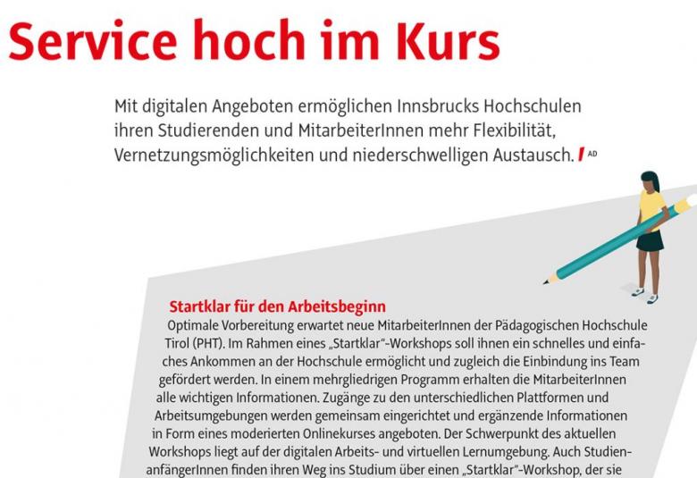 Service hoch im Kurs - Beitrag in Innsbruck informiert 