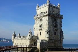 The Belém Tower in Lisbon, Portugal. April 2019