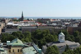 A panoramic view over the southernmost districts of Helsinki